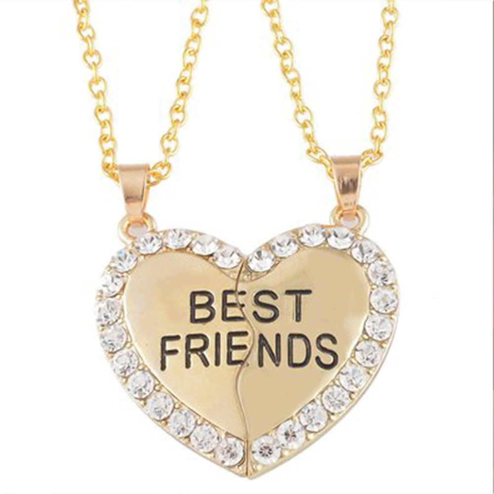 Best Friends Gold Heart Necklace